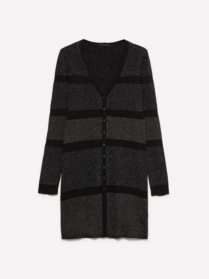 Colorblock-Cardigan mit Lurex - cardigans für damen - Schwarz | Sisley image number 1